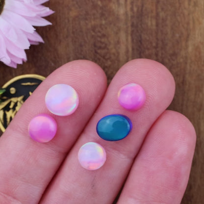 Aurora Opal Cabochon Set of 5 - Mixed Size
