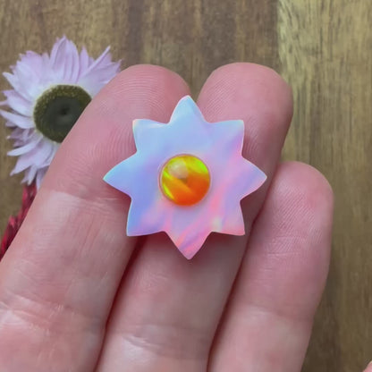 Aurora Opal Cabochon - approx. 22 x 22 x 6.5 mm
