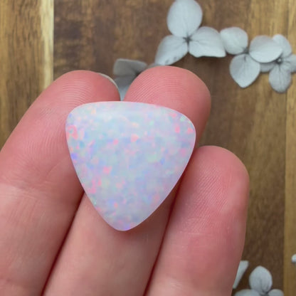 Glitter Opal Cabochon - approx. 20 x 20 x 4.1 mm