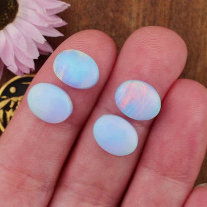 Aurora Opal Cabochon Set of 4 - approx. 11 x 8 mm