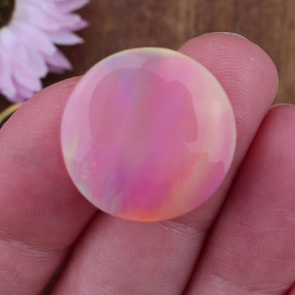 Aurora Opal Cabochon - approx. 20 x 20 x 4.9 mm