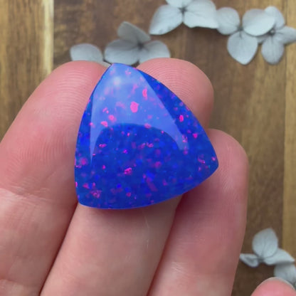 Glitter Opal Cabochon - approx. 21 x 21 x 4.6 mm