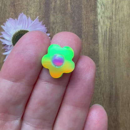 Aurora Opal Cabochon - approx. 14 x 14 x 5.1 mm