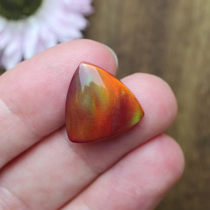 Aurora Opal Cabochon - approx. 16 x 16 x 5.1 mm
