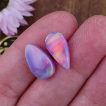 Aurora Opal Cabochon Set of 2 - Mixed Size