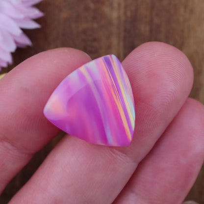 Aurora Opal Cabochon - approx. 17 x 17 x 4.6 mm