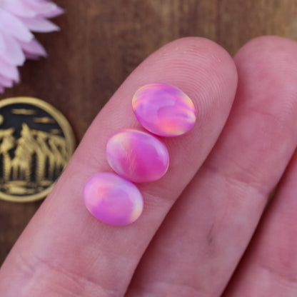 Aurora Opal Cabochon Set of 3 - approx. 9 x 7 mm