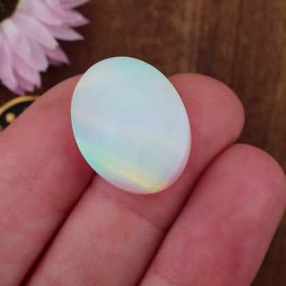 Aurora Opal Cabochon - approx. 21 x 16 x 5.1 mm