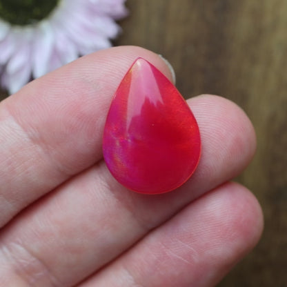 Aurora Opal Cabochon - approx. 21 x 15 x 4.9 mm