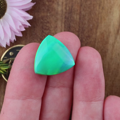 Aurora Opal Cabochon - approx. 16 x 16 x 4.8 mm