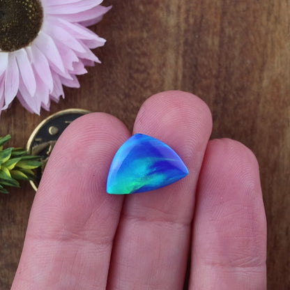 Aurora Opal Cabochon - approx. 15 x 10 x 4.2 mm