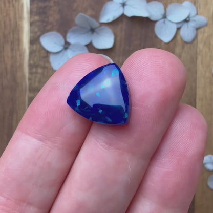 Glitter Opal Cabochon - approx. 13 x 13 x 3.7 mm