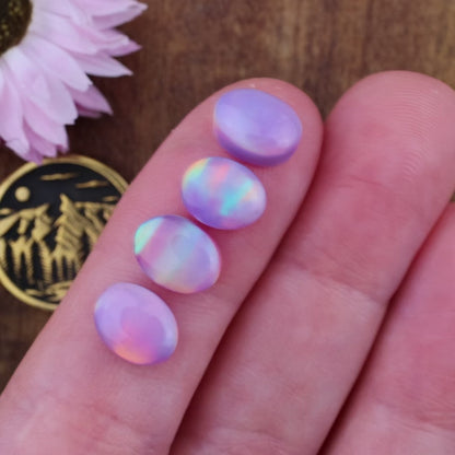 Aurora Opal Cabochon Set of 4 - approx. 9 x 7 mm