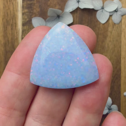 Glitter Opal Cabochon - approx. 26 x 26 x 4.3 mm