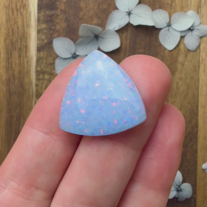 Glitter Opal Cabochon - approx. 21 x 21 x 4.6 mm