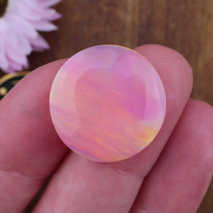 Aurora Opal Cabochon - approx. 20 x 20 x 4.7 mm