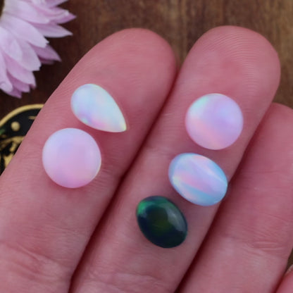 Aurora Opal Cabochon Set of 5 - Mixed Size