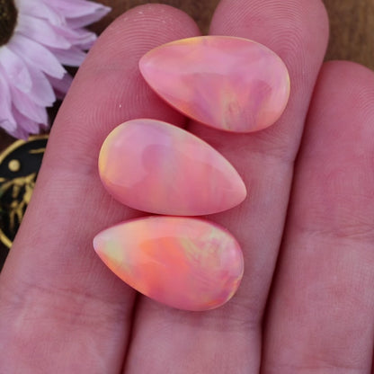Aurora Opal Cabochon Set of 3 - approx. 18 x 11 mm