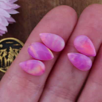 Aurora Opal Cabochon Set of 5 - approx. 11 x 7 mm