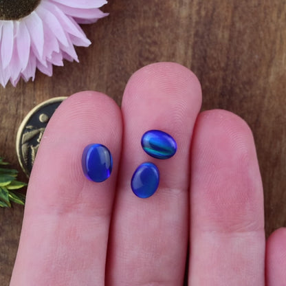 Aurora Opal Cabochon Set of 3 - approx. 7 x 5 mm