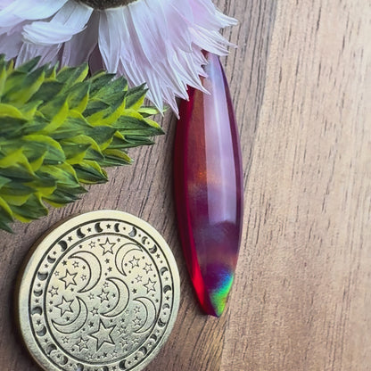 Aurora Opal Cabochon - approx. 35 x 9 x 4.1 mm