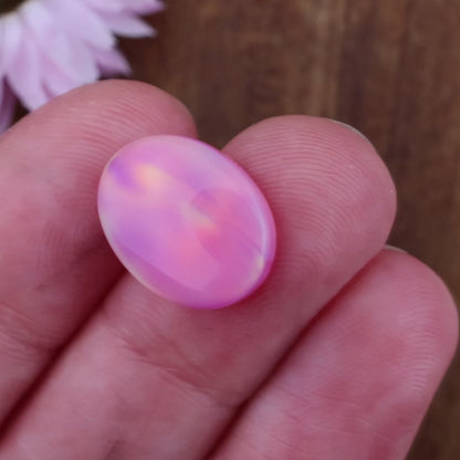 Aurora Opal Cabochon - approx. 15 x 11 x 4.4 mm