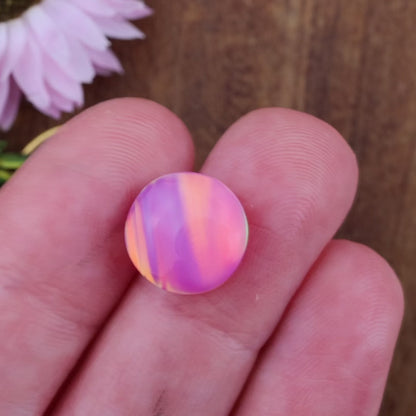 Aurora Opal Cabochon - approx. 11 x 11 x 4.4 mm